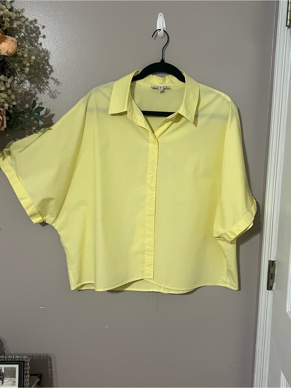 HYFVE Lemon Yellow Oversized Button-Up Shirt